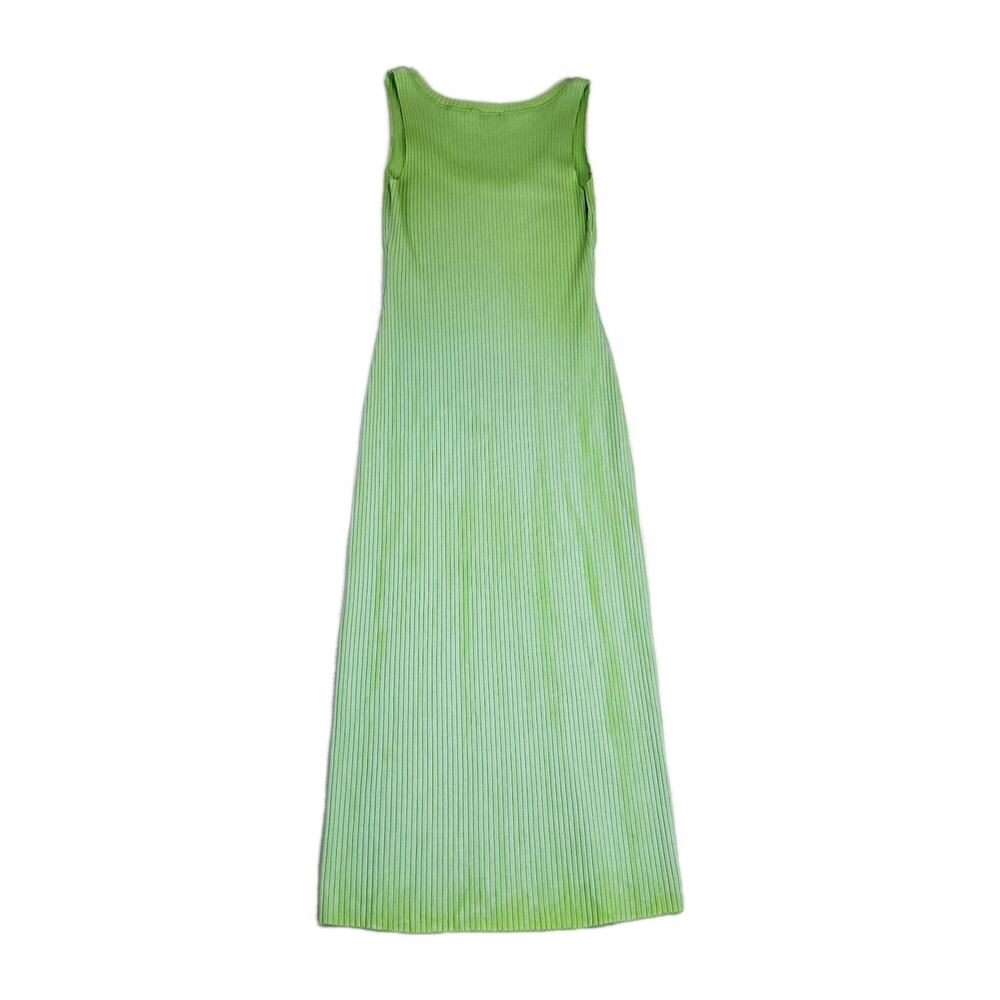 Cotton Citizen Ibiza Midi Dress S Lime Mix Ribbed Coastal Beachy Made in USA NEW - Picture 6 of 15